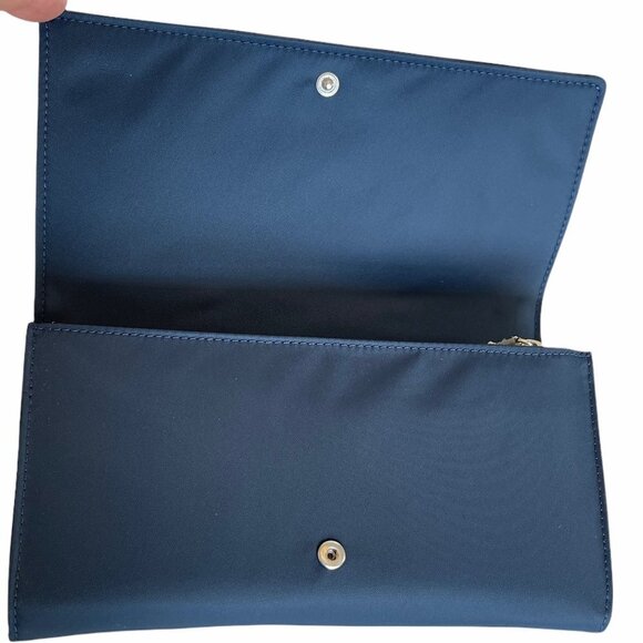 Tumi Zoe Convertible Phone Crossbody Bag/Clutch, Navy Blue Nylon - Picture 12 of 13